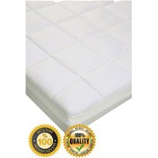 Resim Yatak Pedi Yatak Koruyucu Yatak Şiltesi %100 Micro Pamuklu Kumaş 400 Gram Full Kenar Fitted 