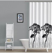 Resim Zethome Tropik Banyo Duş Perdesi 3391 Çift Kanat 2X120X200 Çok Renkli 