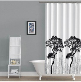 Resim Zethome Tropik Banyo Duş Perdesi 3391 Çift Kanat 2X120X200 Çok Renkli 