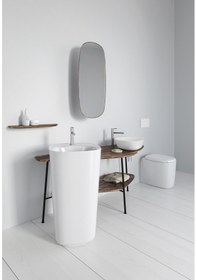 Resim Vitra Plural 7812B403-0016 Üçgen Alçak Çanak Lavabo Beyaz 47 CM 