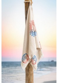 Resim Varol Organik %100 Pamuk Müslin Peştemal - Dualis Dualıs/pestemal Krem 