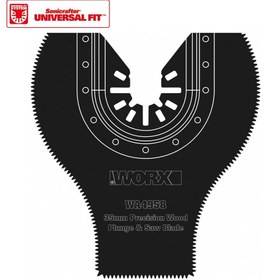 Resim WORX WA4958 Çok Amaçlı Raspalama Makinası İçin 35x80mm 180˚ Ahşap, Fiberglas, PVC Universal Dalma/Kesme Bıçağı 