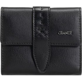 Resim Grande Hakiki Deri Kadın Cüzdan Siyah 2633 Siyah 