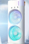Resim TECHNOMEN Masaüstü Taşınabilir Buzlu Vantilatör Su Soğutmalı Led Işıklı Soğutucu Fan 