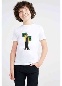 Resim Tshirthane Breaking Bad Jesse Baskılı Unisex Çocuk Beyaz T-Shirt 