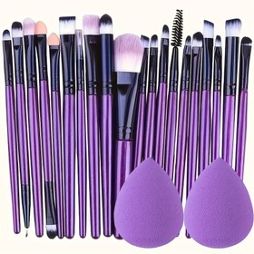 Resim NisanPeri 20 parçalı Oval Makyaj Fırçası Seti, Hipoalerjenik Polyester Kıllar, Profesyonel ve Başlangıç Seti Fondöten, Allık, Göz Farı, Kaş, Dudak, Tüm Cilt Tipleri için, Dayanıklı ABS Çubuk, Alkolsüz, Seyahat Dostu 