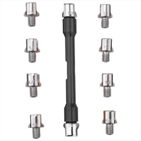 Resim Gcp Like Motosiklet Kolu Konuştu Anahtarı Cnc Ingiliz Anahtarı Takımı 5.0-6.8 Uzunluk 93MM/3.7 In Çoğu Motosiklet Lastiği Tamir Anahtarı Siyah (Yurt Dışından) 