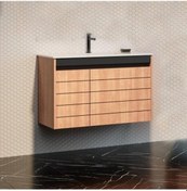 Resim Orka Ricato 80 Cm Mdf Morganakiraz Banyo Dolabı Alt Modül, Lavabo 