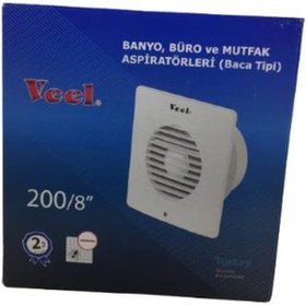 Resim Veel Banyo Büro ve Mutfak Aspiratörleri Baca Tipi 40W 200Mm 