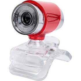 Resim Geeksen Usb 2.0 Pc Web Kamerası 480p Hd, Mikrofonlu, Canlı Yayın, Video Konferans, Ders İçin Kırmızı 