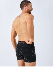 Resim Koton Pamuklu 3'Lü Basic Boxer Siyah Desenli 3Wlm90045Mk 