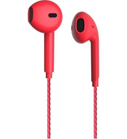 Resim Lecoo Eh104r 3.5 Mm Jacklı Kablolu Kulak İçi Mikrofonlu Kulaklık Kırmızı Diğer 