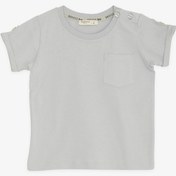 Resim Breeze Erkek Bebek Tişört Cepli Kolları Düğme Aksesuarlı 9 Ay-3 Yaş, Gri 