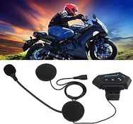 Resim Qiilu Intercom Moto, 1 Paire de Moto Casques de BT Casque Haut-parleurs Soutien Appels Mains Libres Oreillette Bluetooth Moto 