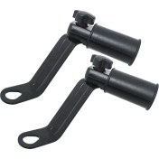 Resim Zszh 2 Adet Kolu Yükleme Transferi Çerçevesi Metal Motosiklet Dikiz Aynası Sabit Braketi-Siyah (Yurt Dışından) 