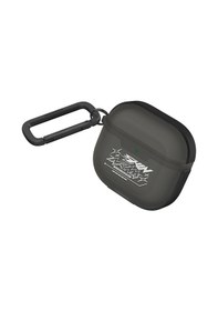 Resim Airpods Uyumlu 4 Kılıf Transparan Mat Tasarımlı Skinarma Kinzoku Kulaklık Kılıfı Siyah 