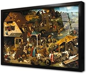 Resim Pieter Brueghel Çerçeveli Cam Tablo 20x30 cm CB02551 