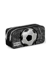 Resim Coral High Kids Futbol Desenli İki Bölmeli Kalem Çantası 12086 