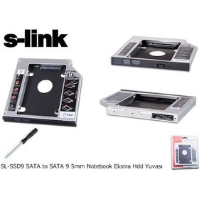 Resim S-Link Sl Ssd9 Sata To Sata 9 5 MM Notebook Ekstra Hdd Yuvası 