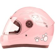 Resim Çocuk Kask Çocuk Kask Elektrikli Araba Kask Sonbahar Ve Kış Erkek Ve Kadın Kask-pembe Açık Pembe 