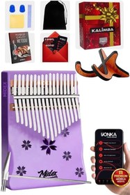 Resim Midex KLX-870-PAK Mor Renk Yüksek Kaliteli Ahşap Kalimba 17 Tuşlu Full Set 