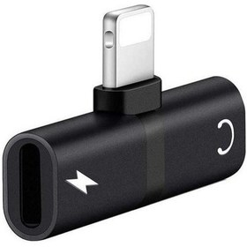 Resim Apple Uyumlu iPhone Lighting Kare Giriş Kulaklık Ve Şarj Çoklama Başlık Adaptör 
