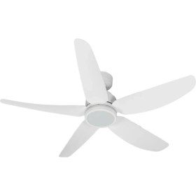 Resim Alsanfan Darkrose Beyaz Aydınlatmalı Uzaktan Kumandalı Dimmerli Gece Lambalı Tavan Vantilatörü 