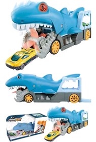 Resim A-T AYZE-TRENDY BEBEK ÇOCUK EĞLENCELİ CATAPULT ARABA VE FIRLATICI SESLİ KÖPEK BALIĞI ARABA 45398 