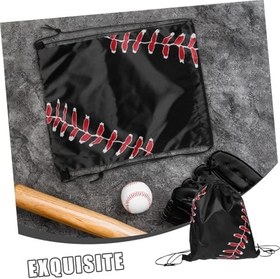 Resim 5 Adet Beyzbol Temalı Sırt Çantaları Erkekler Kadınlar Gençler Okul Seyahat Açık Hava Aktiviteleri İçin Bağcıklı Çanta Büyük Kapasiteli 