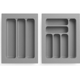 Resim Çekmece Içi Kaşıklık Ve Kepçelik Düzenleyici 2'li Takım 37x49 Cm 30x40 Cm Kadar Kesilebilir Gri 