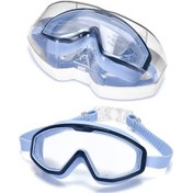 Resim Soulader Kız Çocuk Yüzme Gözlüğü Düz Cam Buğu Önleyici Yüzücü Gözlüğü Büyük Lens Yumuşak Silikon Erkek Çocuk Havuz Deniz Eğitim Dalış Malzemeleri Spor Ekipmanları Çok Renkli 