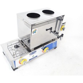 Resim Doğalgazlı Çay Kazanı 20 L Iki Demlikli Elektrikli + Doğalgaz 