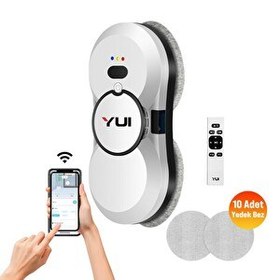 Resim Yui CS16 PRO 2024 Kumandalı -Smart Uygulamalı Su Püskürtme 2800 Pa Akıllı Cam Silme Robotu 