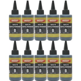 Resim Ekoset Epson L3250 L3251 L3260 L3266 Siyah Muadil Mürekkep 100ml 10'lu set 