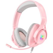 Resim Gorgeous Onıkuma X16 Gürültü Azaltma Mikrofonlu Kablolu Kulaklık Pembe (Yurt Dışından) 