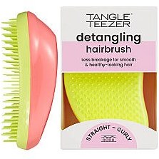 Resim Tangle Teezer Original Salmon Pink Yellow Düz ve Kıvırcık Saçlar için Saç Fırçası-Tarak 