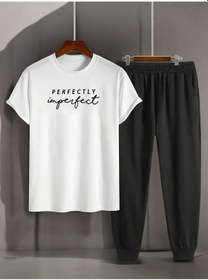 Resim 2'li Los Angles Baskılı Eşofman Takımı Beyaz 