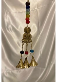 Resim Rüzgar Çanı Deprem Zili Çanı Kapı Zili Pirinç Buda Budha 