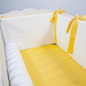 Resim Ekru - Sarı Bumper | Beşik Yan Koruma - Sosis Bumper / 75x115 