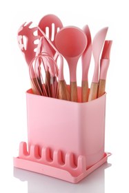 Resim Queen's Kitchen 13 Parça Bambu Tutacaklı Lüx Silikon Çeyiz Seti 