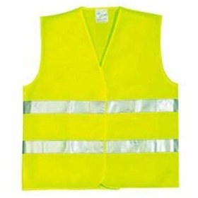 Resim HALL BREATHE Fosforlu Yelek, Bisiklet ve Motosiklet İçin, Rekle Yüksek Görünürlük, XL Sarı 