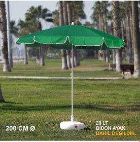 Resim Yeşil Plaj Şemsiyesi 200 Cm Ø 