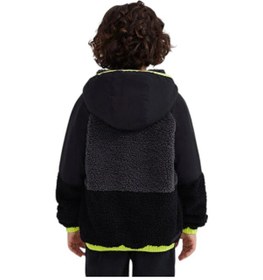 Resim Skechers Fermuarlı Erkek Çocuk Polar Mont Siyah 
