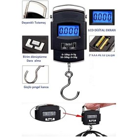 Resim Elektronik Dijital El Kantarı 50 Kg Terazi Tartı 10 Gr Hassasiyet 