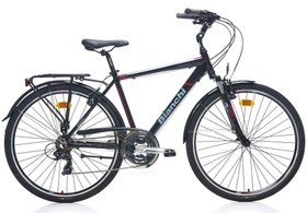Resim Bianchi Travel 504 28 Jant 21 Vites 48 Cm V-Fren Şehir Bisikleti-Siyah-Koyu Kırmızı-Gri 