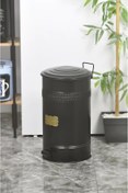 Resim Genel Markalar Pedallı Metal Galvaniz Mutfak Banyo Kapaklı Çöp Kovası 30 Lt Siyah 