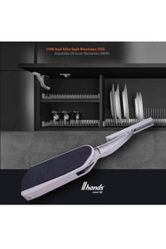 Resim MegaVitrin Hands Lift Ayarlı Frenli Kalkar Kapak Makası Piston Standart | Sessiz Yavaş Kapanan Vidalı Mekanizma 