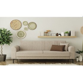 Resim Rio Üçlü Koltuk Krem 