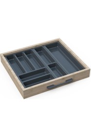 Resim Mutfak Çekmece Içi Düzenleyici, Kaşıklık 54CM x 48CM Yanlar ve Boydan 4cm Kesilebilir, Antrasit 