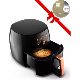 Resim Şık Tasarım Xxl 7,3lt Güçlü Airfryer ve Beyaz Lambader Seti 